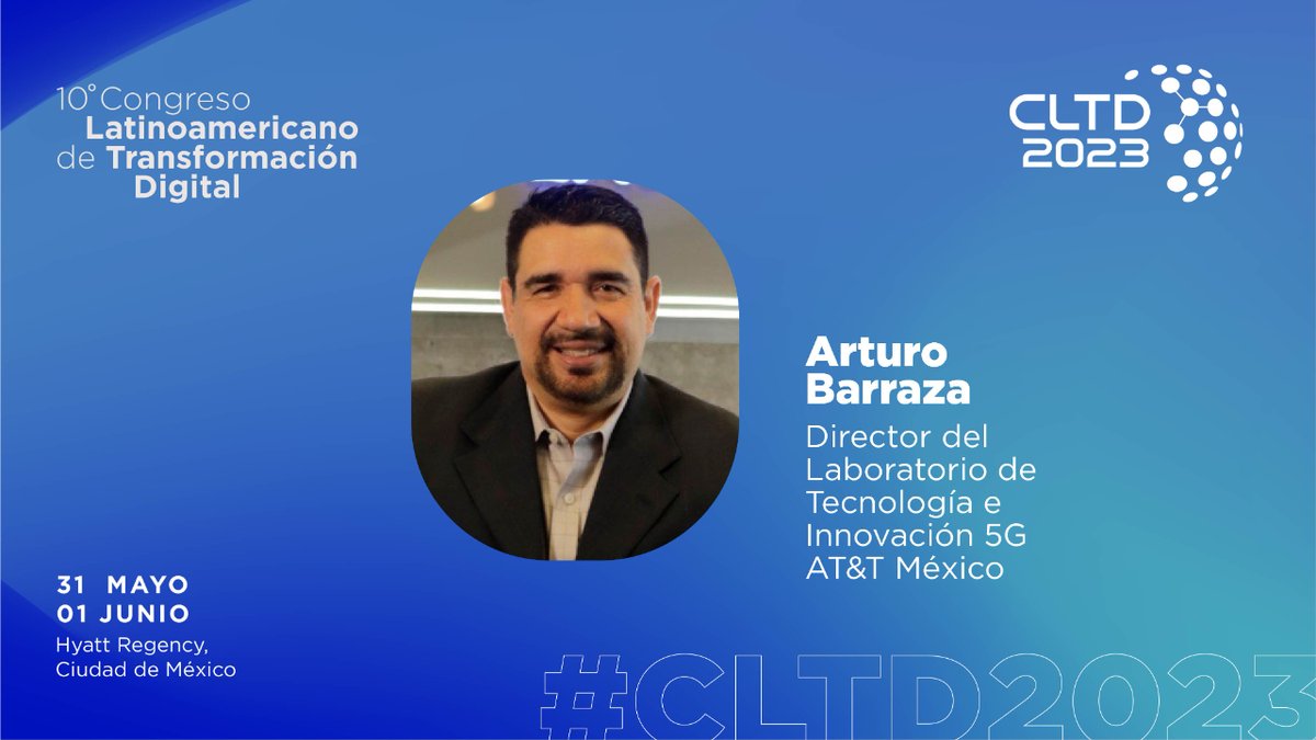 GSMALAC's tweet photo. ¿Ya entramos en la era #5G? Arturo Barraza, Director del #5GInnovationLab de @ATTBusinessMx, viene a #CLTD2023 a contarnos casos de uso como #realidadaumentada, #telemedicina, #cloudgaming. @ATTMx
Mira la agenda y regístrate gratis 👉 https://t.co/o0uF7MWLYN. https://t.co/Zz05HSF3Rs