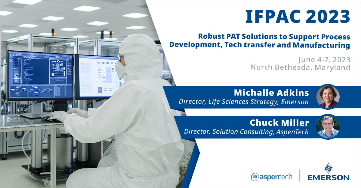 EMR_Automation's tweet photo. Attend our #IFPAC 2023 speaker sessions and meet our experts Michalle Adkins and Chuck Miller at booths #202 and #204! Register here: https://t.co/h3jOxvK1ww
#IFPAC #emerson #aspentech
@AspenTech https://t.co/cu1W2xCdPP