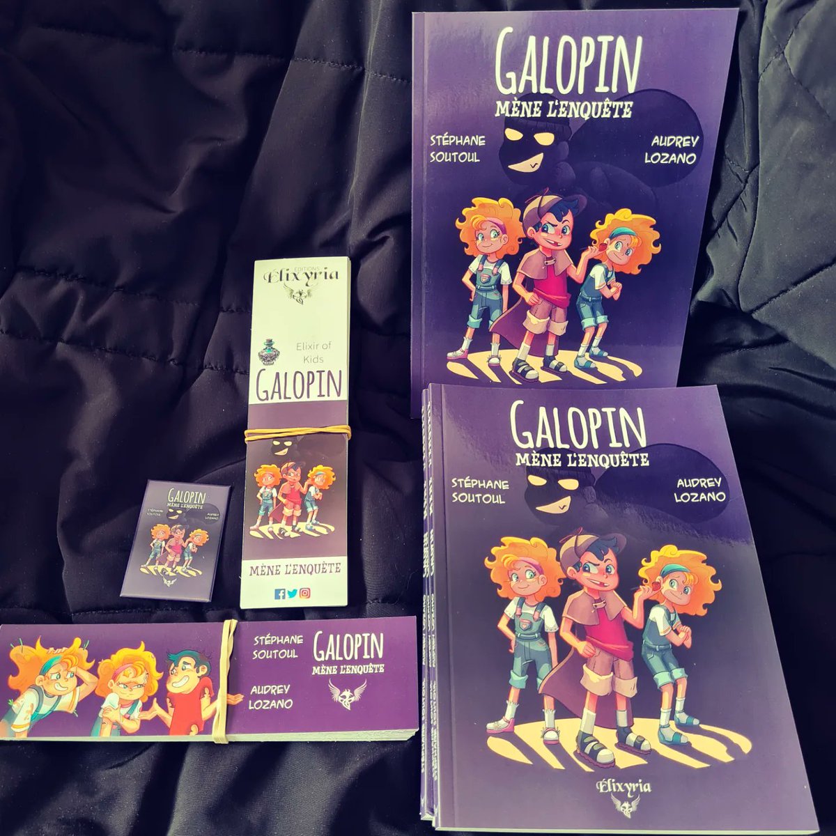 stephanesoutoul's tweet image. Réception de mes exemplaires auteur de Galopin mène l&apos;enquête. Ma nouveauté est disponible sur la boutique de @EElixyria avec ded goodies. Une lecture bourrée de surprises pour les p&apos;tits bouts à partir de 9 ans 📚  #enfants #livresenfants #lectureenfants #jeunesse #lecture