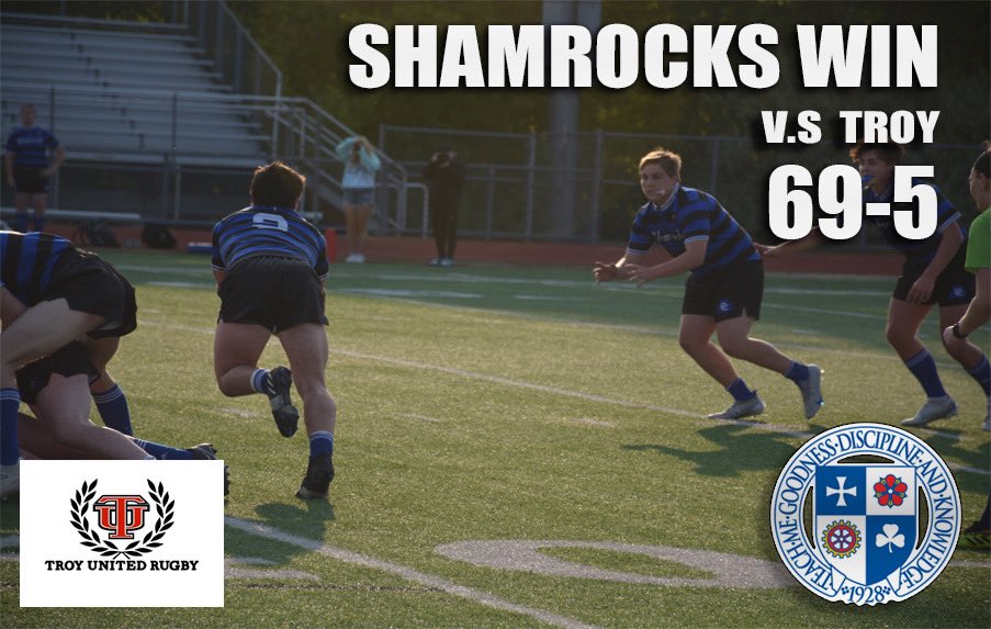 The men of DCC Rugby defeated Troy HS 69-5. The Shamrocks will play Grandville on Saturday 5/20 in the D1 Michigan State Quarterfinals. Back to work. #keephammering #nothingtolose #everythingtogain