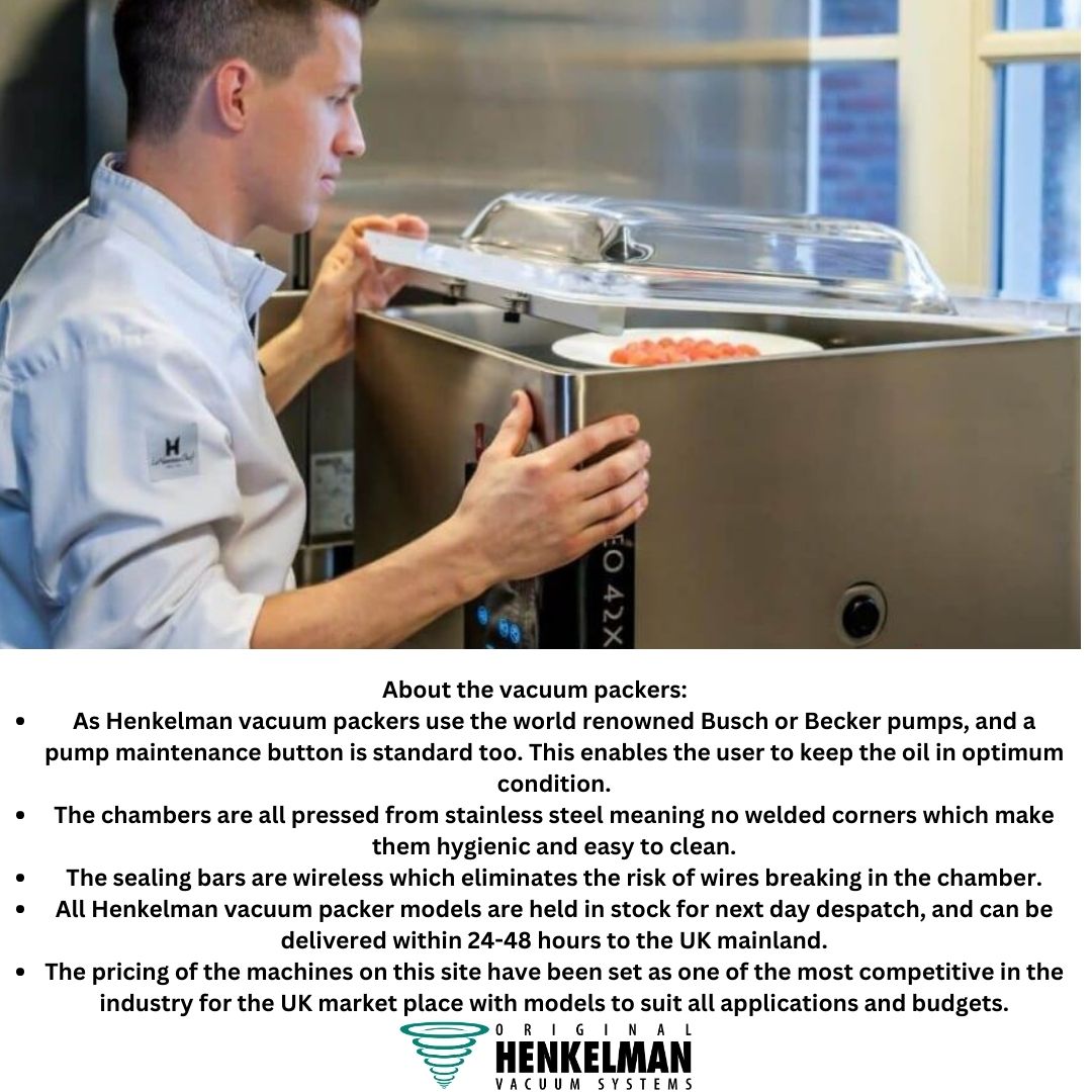 Attention kitchen professionals! Vacuum technology is a game-changer in the food industry. It allows for efficient food preservation, better food quality, Elevate your catering game with vacuum sealing! Marination, Tenderising, Sous vide prep, its more than just a vacuum packer
