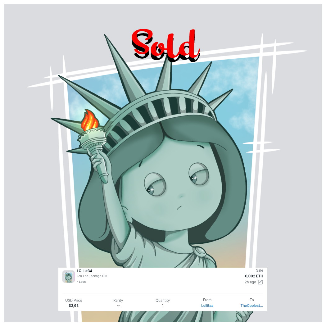 SVNteenGIRL's tweet photo. OMG π SOLD πππ
#lolinft Sold ππ by amazing people π₯π
This friend is amazingπ₯
@coolestmonseth
@coolestmonseth
Welcome to my gangs #lolifriends πππ
ππ
https://t.co/lqzoIVRdkf
Thank you so much πππ
#lolinft #NFTs #VERTICALNFT https://t.co/aLyFtSVlTH