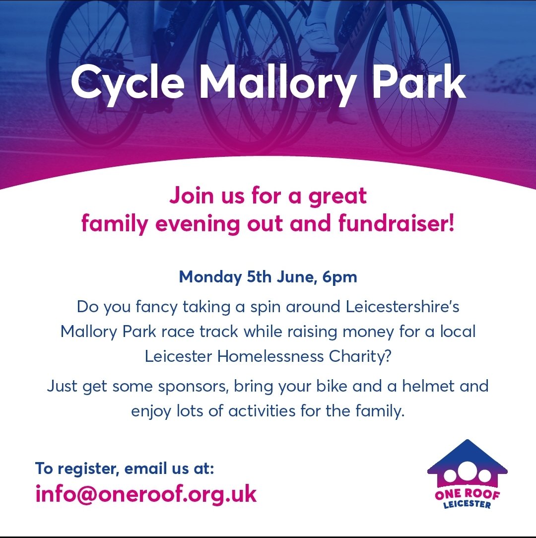 Join us for a sponsored bike ride the whole family can get involved in. Register with us, raise some funds, then bring your bike and helmet along the day and have a fun evening out