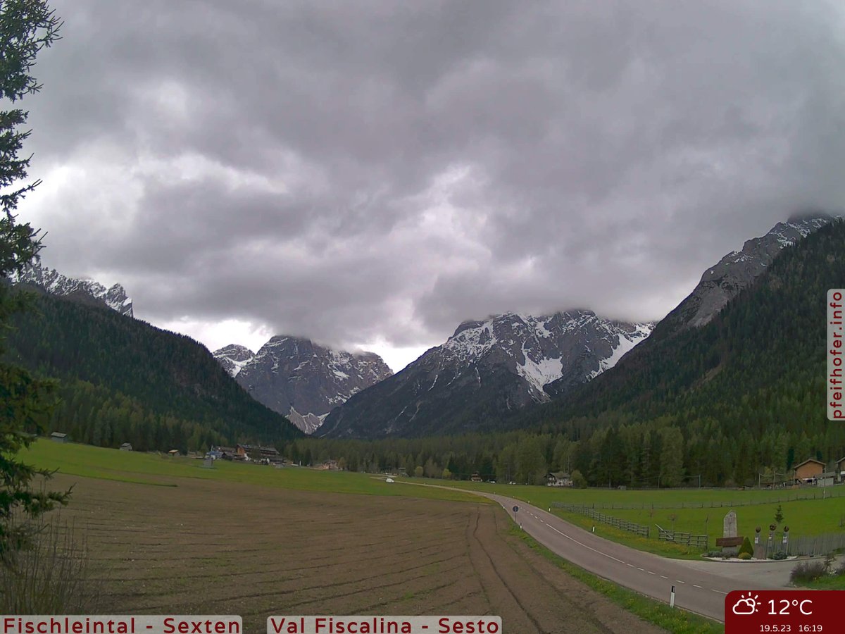 Webcam Sexten Fischleintal 12°C ⛅ - Sextner Dolomiten - Dolomiti di Sesto - Südtirol - Alto Adige
