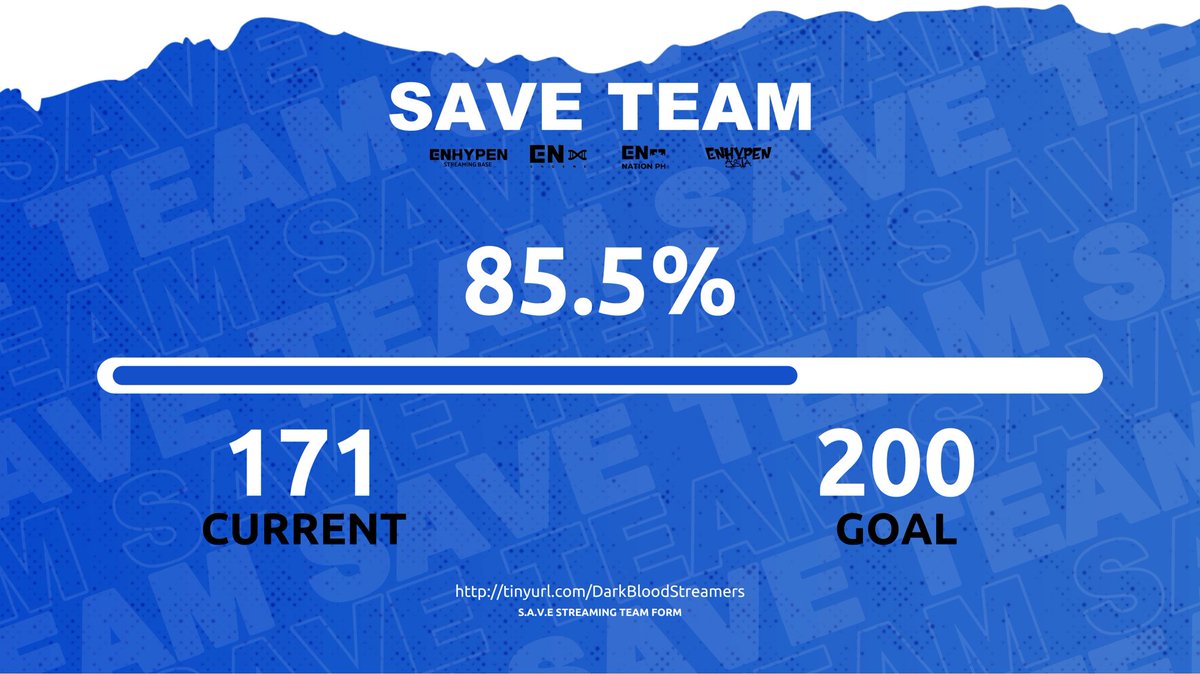 Calling all ENGENEs! 📢

We need a full house of volunteers, especially on the first week, as it's the most crucial time for ENHYPEN's comeback. We've gathered 171 dedicated volunteers so far, but we're still in need of 29 more!

If you can't commit to long streaming (1 month),