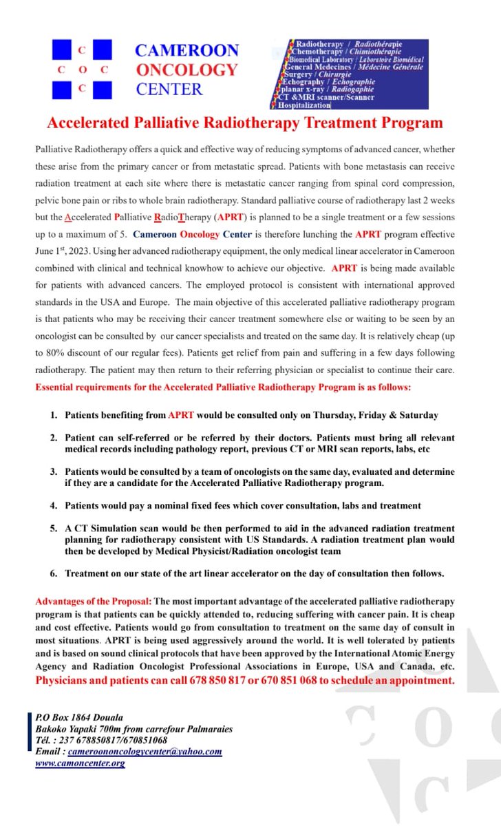 Cameroon Oncology Center tweet media