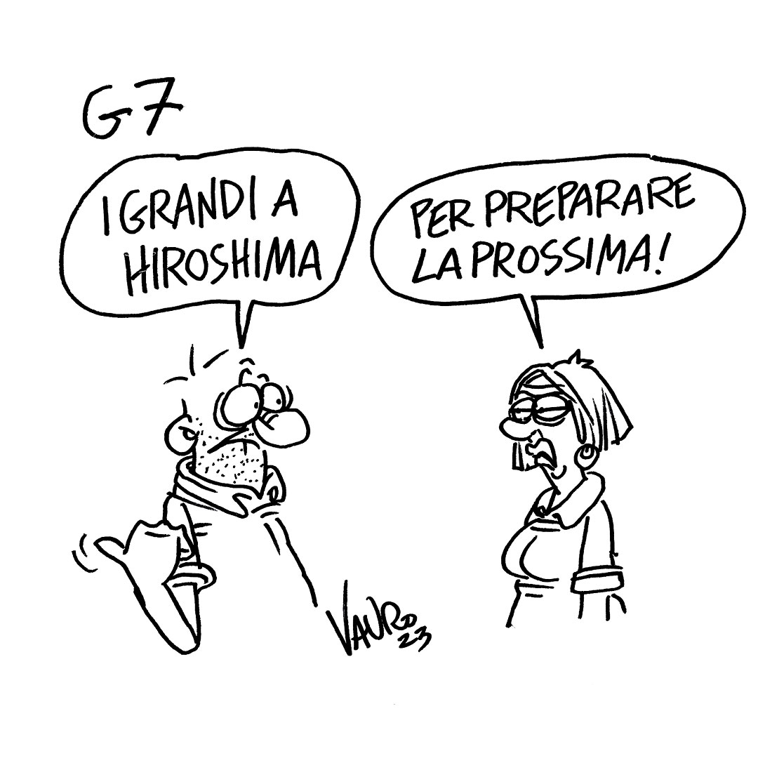🔴 G7 #Hiroshima 
La nuova vignetta di Vauro #19maggio

vauro.etsy.com
