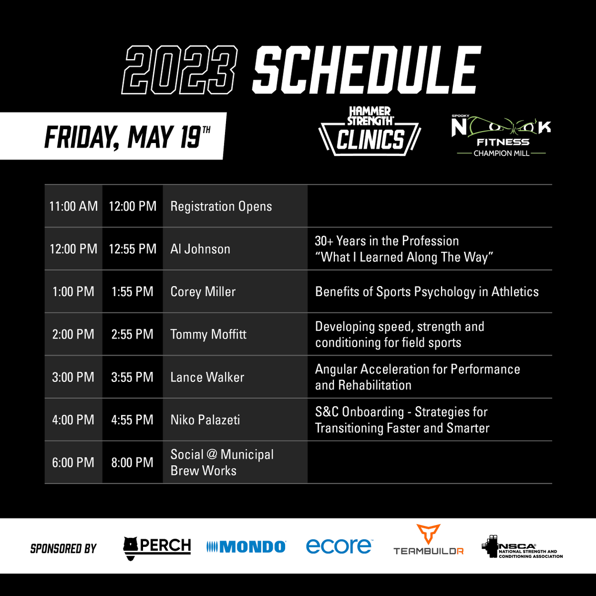 HammerStrength's tweet photo. Last chance to register for the 2023 Hammer Strength Clinic! Join the conversation with some of the biggest, most recognizable names in strength &amp; conditioning 💪

Don't miss out - there are limited in-person places left! Register now 👉 https://t.co/5U276SoTMW https://t.co/IatyvXp6cg
