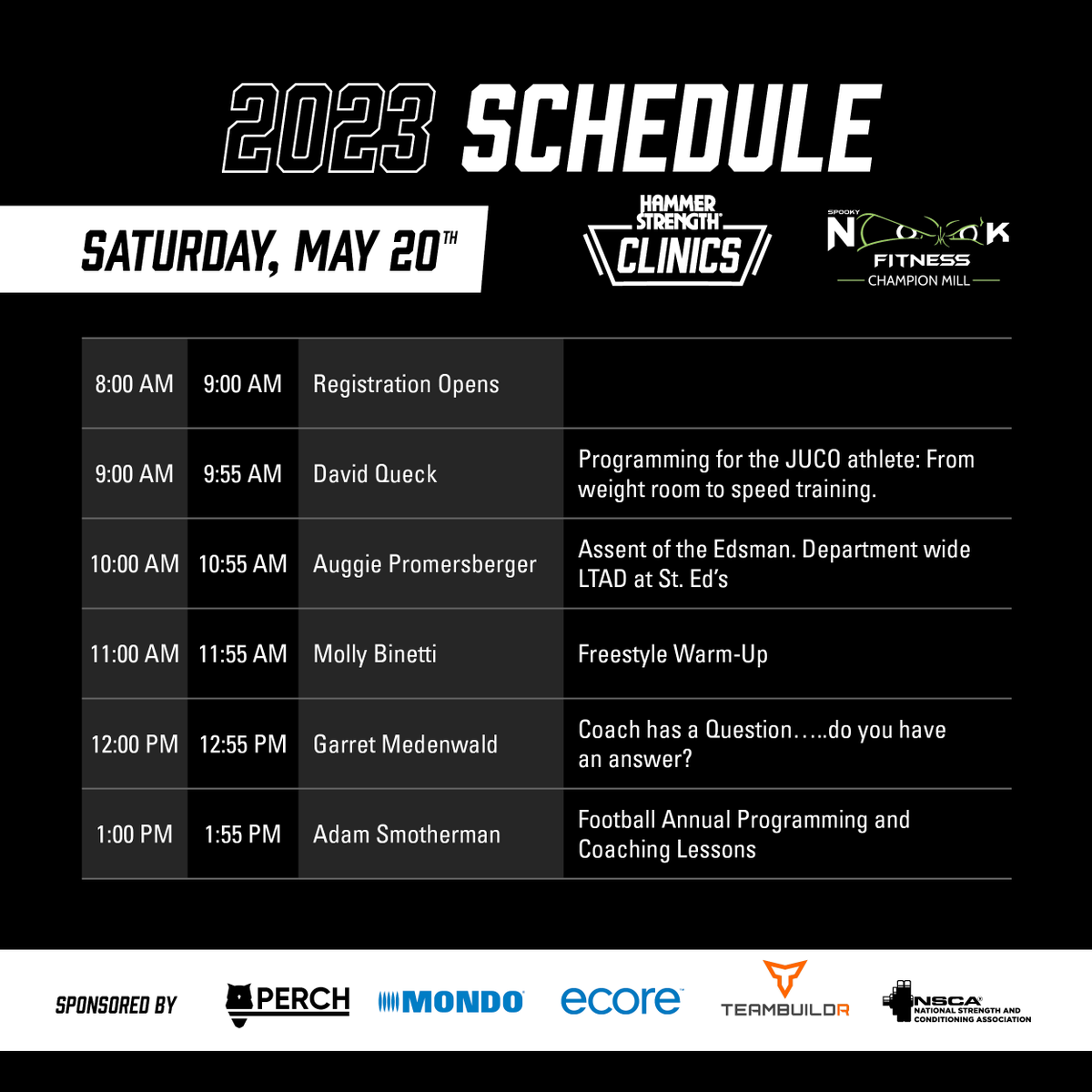 HammerStrength's tweet photo. Last chance to register for the 2023 Hammer Strength Clinic! Join the conversation with some of the biggest, most recognizable names in strength &amp; conditioning 💪

Don't miss out - there are limited in-person places left! Register now 👉 https://t.co/5U276SoTMW https://t.co/IatyvXp6cg