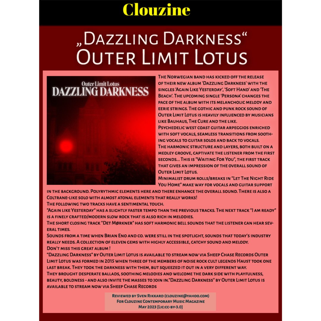 clouzine's tweet photo. @clouzine #Reviews #magazine #Edition39
#OuterLimitLotus @MysticSons https://t.co/YCovsrIdDd