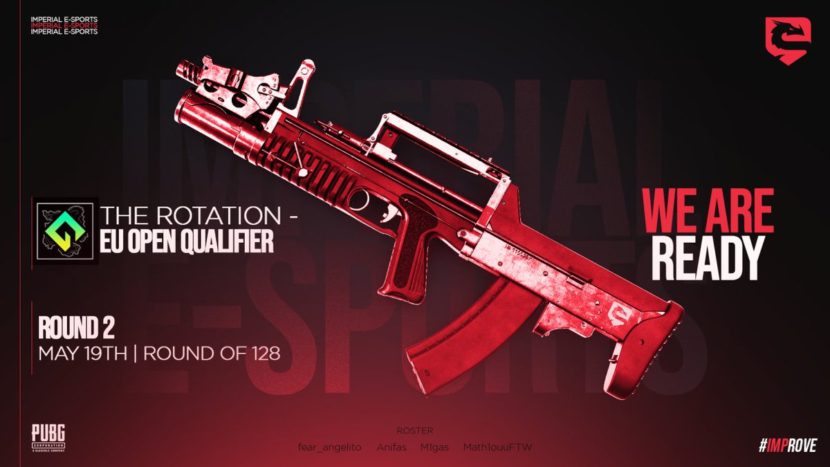Imperials (@imperialsesport) on Twitter photo ๐ข Imperials <a href="/PUBG/">PUBG: BATTLEGROUNDS</a> Announcement
๐ฅ Our journey through the Open Qualifiers of "The Rotation" continues
๐ 19 May
โฐ 18.00 CEST
๐ Round of 128 | 6 Games
๐ bit.ly/42UwdNG
๐ค <a href="/Math1ouuPUBG/">Math1ouu๐ฌ๐ท</a>
๐ค <a href="/m1gas3/">m1gas__</a>
๐ค Anifas
๐ค fear_angelito
#IMProve #PUBGEsports ๐ข Imperials <a href="/PUBG/">PUBG: BATTLEGROUNDS</a> Announcement
๐ฅ Our journey through the Open Qualifiers of "The Rotation" continues
๐ 19 May
โฐ 18.00 CEST
๐ Round of 128 | 6 Games
๐ bit.ly/42UwdNG
๐ค <a href="/Math1ouuPUBG/">Math1ouu๐ฌ๐ท</a>
๐ค <a href="/m1gas3/">m1gas__</a>
๐ค Anifas
๐ค fear_angelito
#IMProve #PUBGEsports