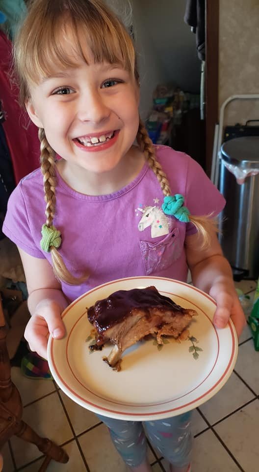 SunSweetCooking's tweet photo. Quote tweet with a photo of you that someone else has taken. Selfies are not allowed. #Ribs #JrChef #Yummalicious #MadeItMyself https://t.co/h8Rr2TXXfs