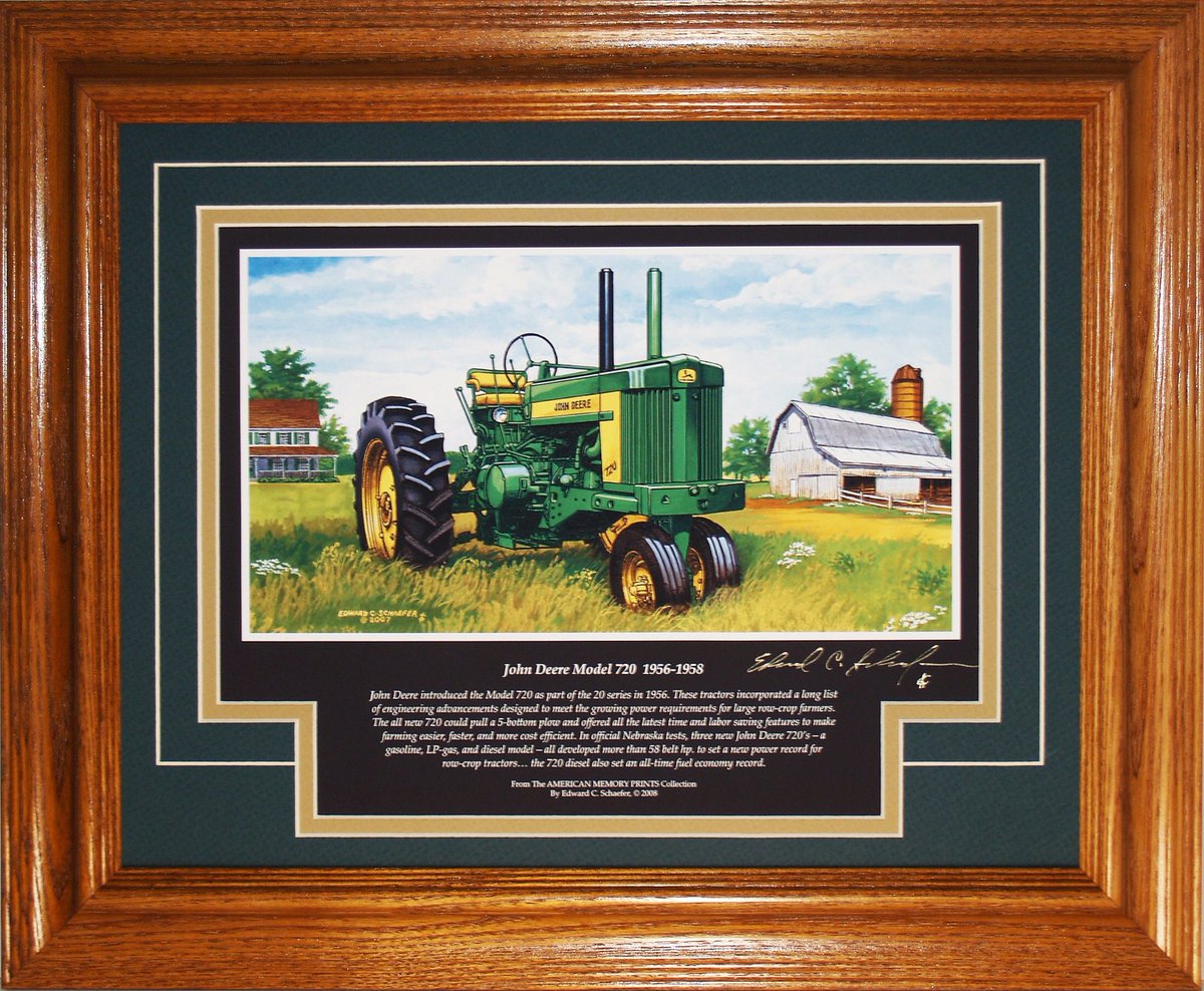 ESchaeferart's tweet photo. Excited to share this art image from my #etsy shop: American Memory Prints Art by Ed Schaefer John Deere Model 720 1956 to 1958 with History or poem, great gift for dad. https://t.co/WrN4mLKQ9F https://t.co/i8heBa2UxL