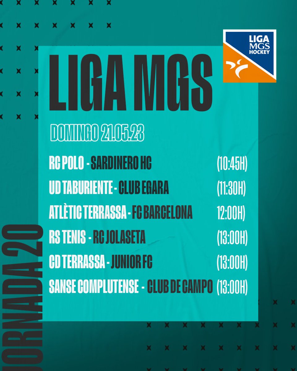rfe_hockey's tweet photo. ‼️ #PartidazoMGS y #PartidazoIberdrola ‼️
📆 Jornada 20 - 20.05.23
🆚 @Sansecomplutense_hockey - @ccvmoficial
🆚 @ccvmoficial - @sansecomplutense_hockey
🏆 #LigaMGS 🤜🤛 #LigaIberdrola
Consulta los horarios del resto de jornada 👉
#HockeyEspaña | @iberdrola | @mgs_seguros https://t.co/f7lyylq9iL