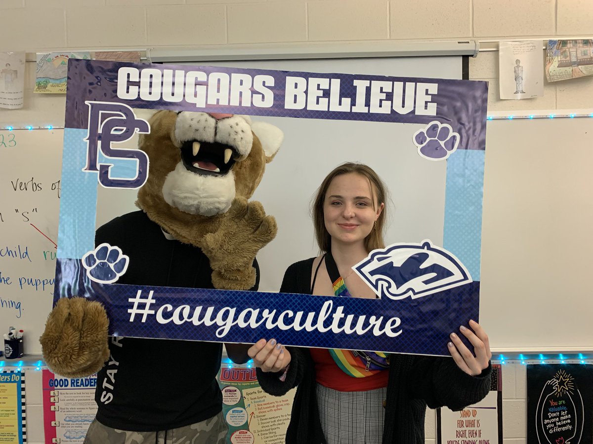 The Cougar Culture Committee recognized 4th quarter winners of the “Cougars Believe” award. Congratulations to Jamiya Wilkins, Dominic Krejci, Anel Herrera, and Caroline Jankowski! #CougarCulture