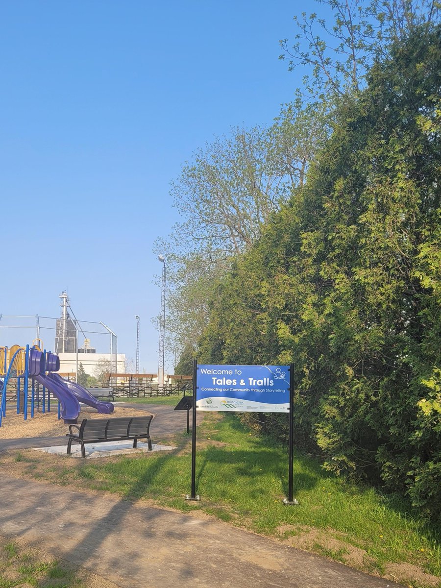 MXCountyLibrary's tweet photo. Installation of Tales &amp; Trails signs and frames continues!  Trails have been installed in Dorchester, Ilderton and Kerwood, with more coming soon!  Storybooks will be in place at all eight Tales &amp; Trails locations the week of May 29.

Learn more: https://t.co/I2WaeT2P5U https://t.co/3vCRtPC2sI