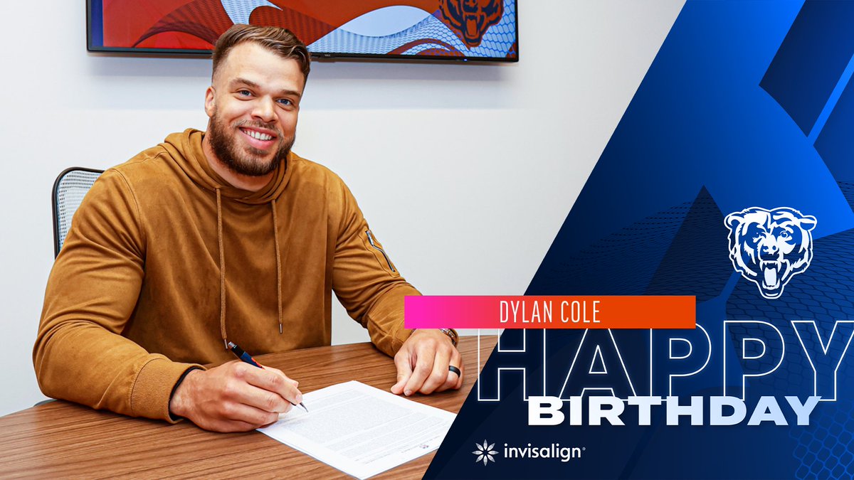 ChicagoBears: HBD, <a href="/dylancole31/">Dylan Cole</a>! 🥳