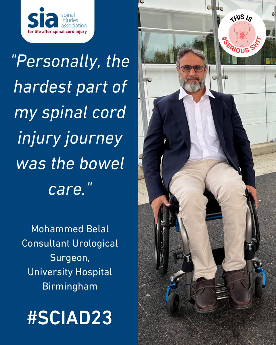 Mohammed's experience is one that is shared by so many within the #SCI community yet not spoken about often enough. 

Far too often, those affected by SCI are given wholly inappropriate bowel care in general healthcare settings [1/3] 🧵
