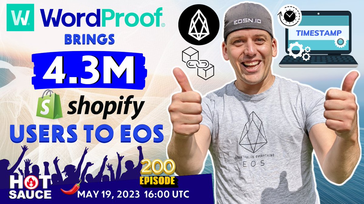 🌶Today on Hot Sauce 200🌶
 
✅Wordproof Integrates #Shopify🚀
✅EOS EVM: Adoption🧲
✅Block Producer Monthly Call☎️
✅EOS Mexico at CriptoMéxico 2023🌶️
✅Pomelo Goes Multi-Pool 🙌
✅Free EOS Account with EOS Quest🤝
✅Upland Go Karts ▶️ Go Live🚀

📺 loom.ly/cqbtTjQ 📺