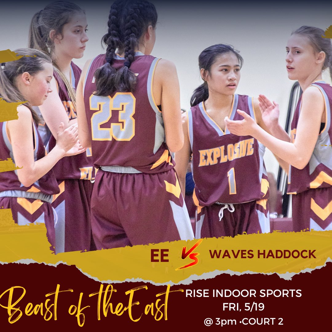 Explosive_elites (@explosiveelites) on Twitter photo GAME DAY.
<a href="/InsiderExposure/">InsiderExposure</a> Beast of the East
📍Rise Sports Complex
‘27 plays @ 3pm on Court 2
‘26 plays @ 5:10 on Court 8
<a href="/EllaCasing01/">EllaCasing01</a> <a href="/ReaganLudington/">Reagan Ludington</a> <a href="/Lily_Barrett_11/">Lillian.Barrett_11</a> <a href="/lyla_sanderson/">Lyla Sanderson</a> <a href="/kayedwards54/">Kay</a> @Petermheron <a href="/CoachKimLusk/">Kim Lusk</a> GAME DAY.
<a href="/InsiderExposure/">InsiderExposure</a> Beast of the East
📍Rise Sports Complex
‘27 plays @ 3pm on Court 2
‘26 plays @ 5:10 on Court 8
<a href="/EllaCasing01/">EllaCasing01</a> <a href="/ReaganLudington/">Reagan Ludington</a> <a href="/Lily_Barrett_11/">Lillian.Barrett_11</a> <a href="/lyla_sanderson/">Lyla Sanderson</a> <a href="/kayedwards54/">Kay</a> @Petermheron <a href="/CoachKimLusk/">Kim Lusk</a>