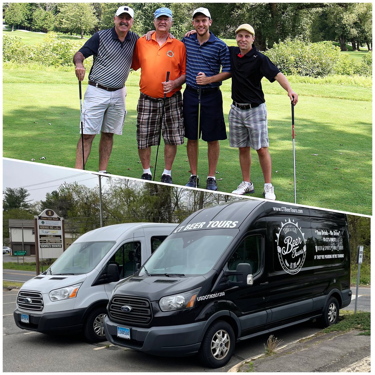 ctbeertours's tweet photo. Traveling for a golf tournament?
We can fit up to 8 people (perfect for 2 - foursomes) +your golf clubs, so that you can sit back and enjoy your day knowing you will be getting a safe ride there and back.
#golftournament #golfouting #golftransportation #golf #golfing #golfers https://t.co/7ffF4xzWcz