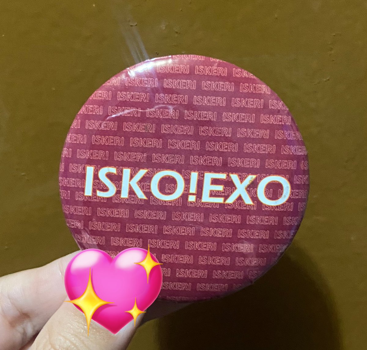 bhyunbohu's tweet photo. I still have few isko!exo button pins na di napamigay noong #diskoexo. baka meron may gusto??? dalhin ko na bukas lahat ksbdksnd dm me nalang so i can reserve! #EXOSCinMNL https://t.co/ne5OZSk7U9