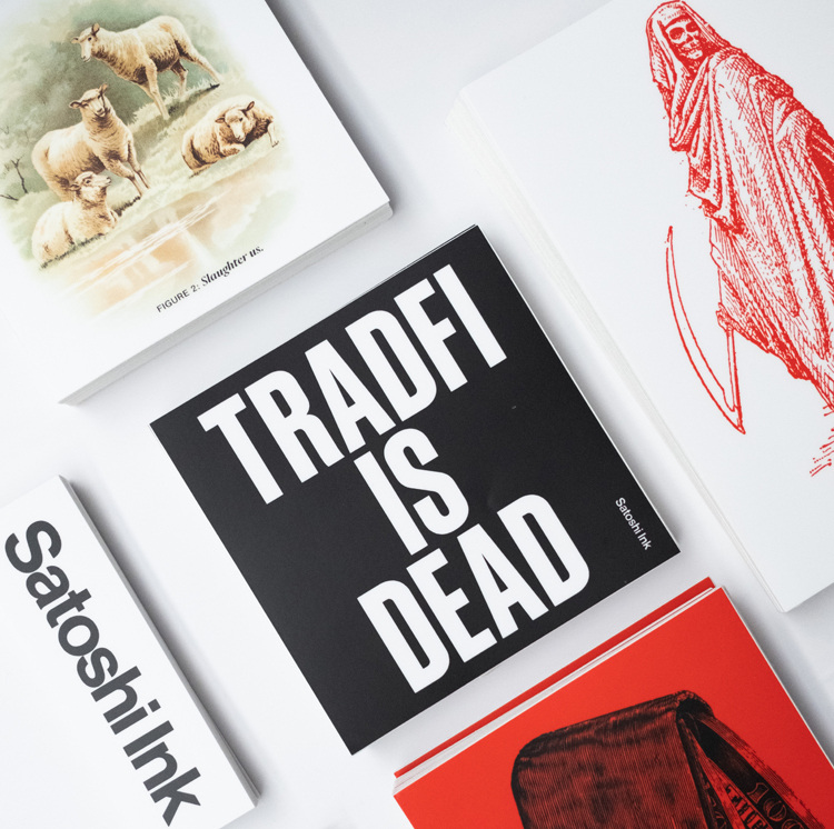 We all know the end is nigh. 
Grab a sticker and join the rank and file!
Bazar — Table #127
#Bitcoin #Bitcoin2023 #BTC #BitcoinConference2023 #MiamiBeach