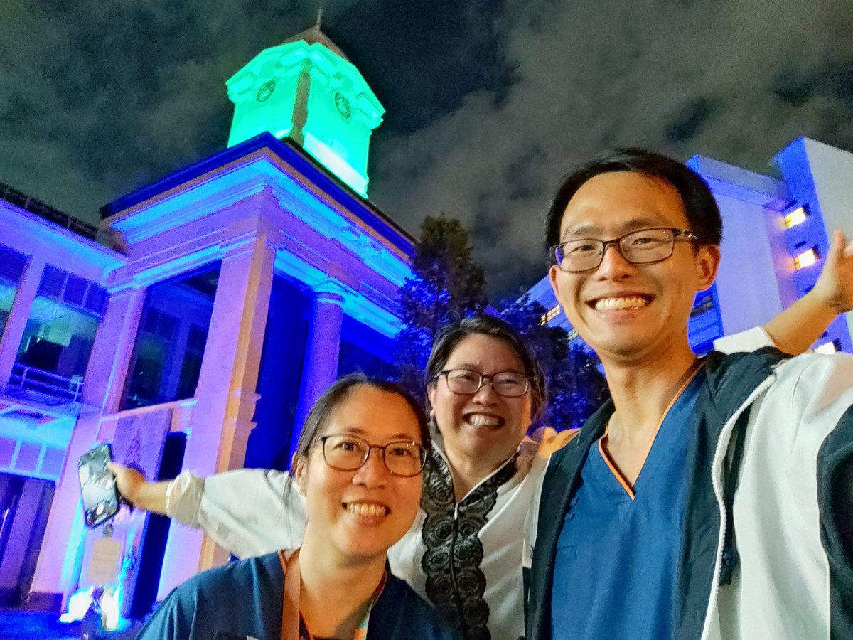 SGH lit up in blue and green (the official colors of NF) to raise awareness for a genetic disease that needs attention, end social stigma, and perhaps find a cure. #endnf