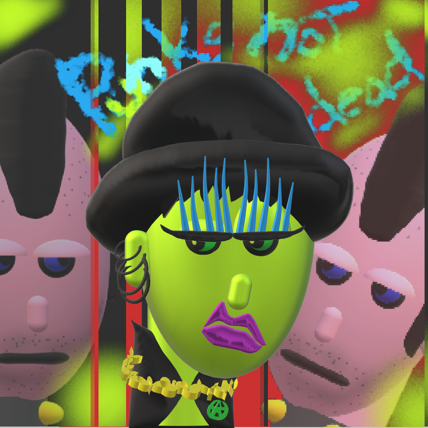 STrallalla's tweet photo. Check out my item listing on OpenSea! https://t.co/T9ZZIslicn via @opensea 
"Punk Babes" #003 
#GrumpPunks4 
#1of1 👉0.008 #PolygonNFTs  
#GrumpPunks are in love! Here's a #Punk #Babe She's one of a kind!  #digitalcreation #punkrockgirl #NFTshill #3dartwork #punkisback #nftart https://t.co/P0eBEvXlcO