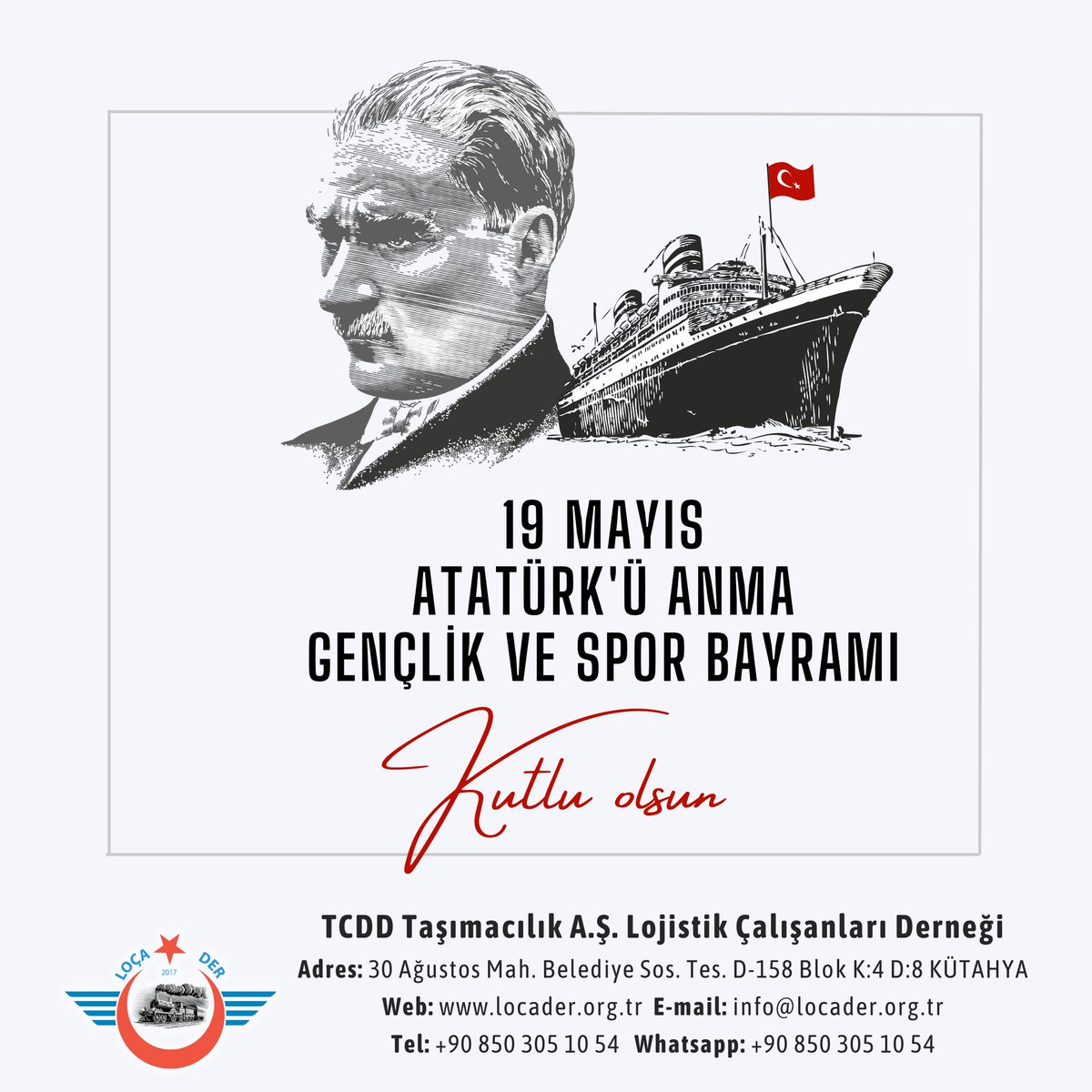 19 Mayıs Atatürk'ün Anma, Gençlik ve Spor Bayramımız kutlu olsun!