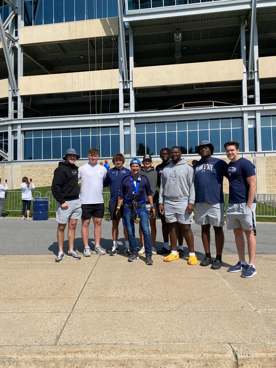 Great to see peopie having fun repelling down Beaver Stadium! Thanks to @success w honor and @CC_UnitedWay for putting this together!