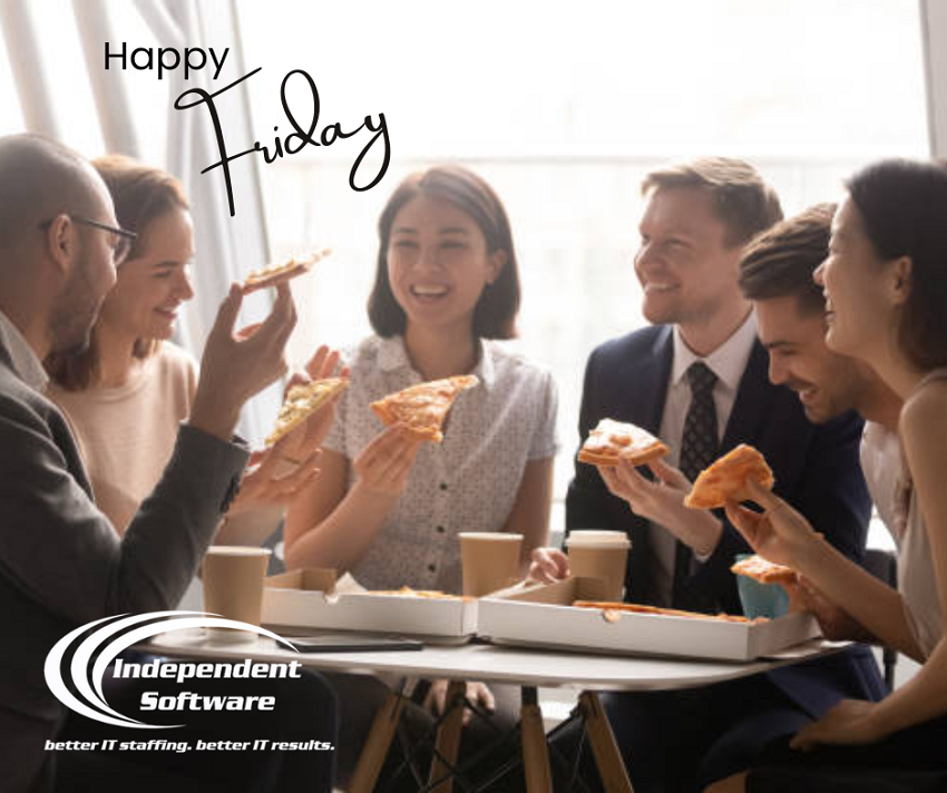 Happy Friday! No better way to celebrate a successful and productive week than an office pizza party on this National Pizza Party Day! 
Contact Independent Software of NJ: contact@ind-software.com
#officeparty #friday #weekend #pizzaparty #ITstaffing #womenbusiness