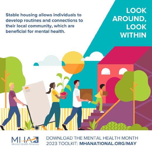 Resources from MHA: Your surroundings can impact if, how, and when your needs are met, which in turn affects your mental health. However, you can take steps to change your space and protect your well-being. What can I do if I feel unsafe? buff.ly/3LRRhho