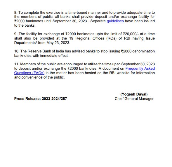 Kavinya_Dev's tweet photo. RBI's Decesion👇
#RS2000 https://t.co/H17dasyydH