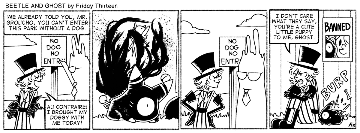 FluorescentArt's tweet photo. [#Bettelful / #BettelBash2023] Here's my contributions to the playbook + a comic I made to test the new art style I developed for it!
The idea was someone was making these comics of bootleg Bettel and Phantom for the Elysium papers, and no one noticed because nobody reads them https://t.co/ktkIyy4bOe