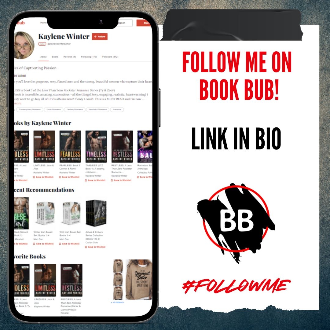 Happy Follow Me Friday, book lovers! Today, we're shining the spotlight on BookBub, your go-to source for book deals and recommendations tailored just for you. Follow them now to never miss out on a good read! 📚✨ author.to/bookbub
#KayleneWinter #LTZseries