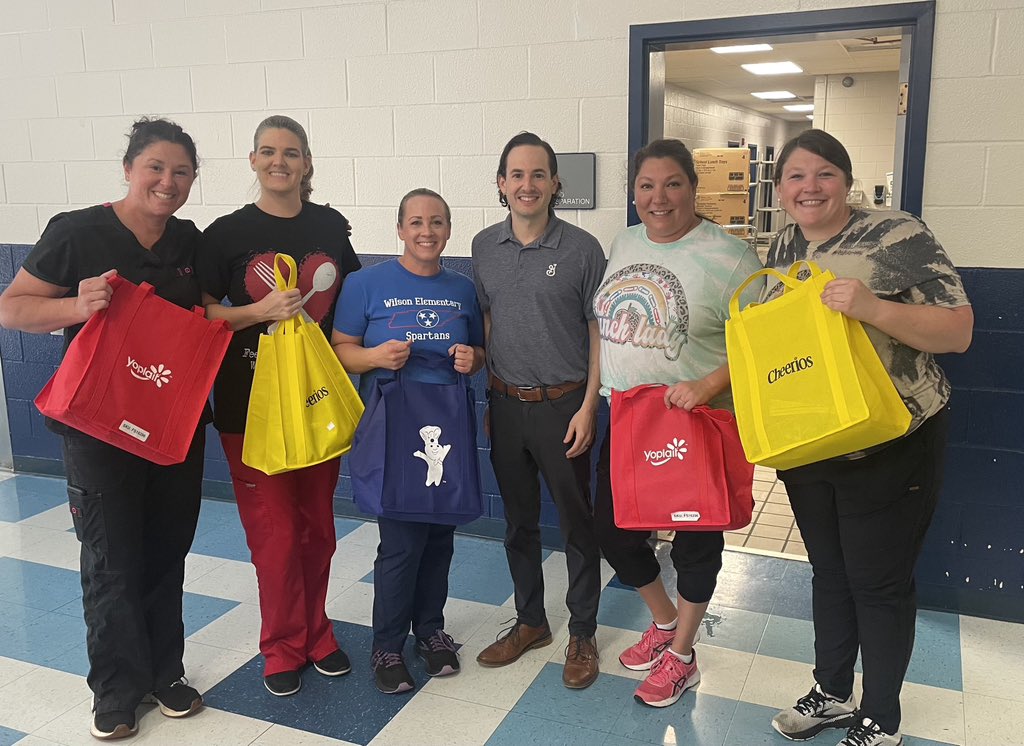 Wilson Elementary cafeteria staff received recognition from General Mills for unprecedented growth in breakfast participation!