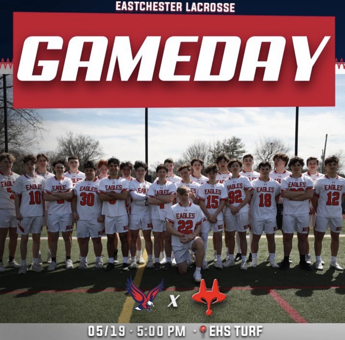PLAYOFFS 🦅

It’s been a very long time since we hosted a HOME playoff game. Let’s pack the stands for some HOME field advantage! See you at 5pm 🦅

#culturewins 
<a href="/LoHudLacrosse/">lohud lacrosse</a> <a href="/KDJmedia1/">Kevin Devaney Jr.</a>