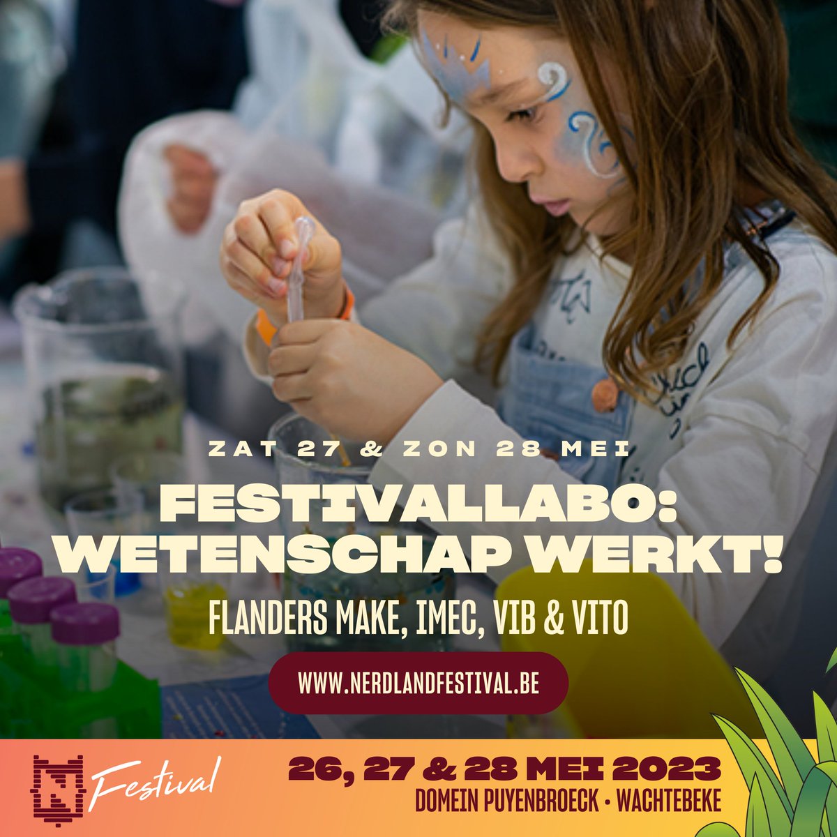VIBLifeSciences's tweet photo. 🌟 Just 1 more week until the @nerdlandbe festival!
We'll have some exciting experiments lined-up at our booth. In one, the @saeyslab lab will unveil how #AI works its magic in diagnosing patients. Plus, there's a special surprise for kids to take home 🎁 Curious? Come visit us! https://t.co/yfAfWJH3EL