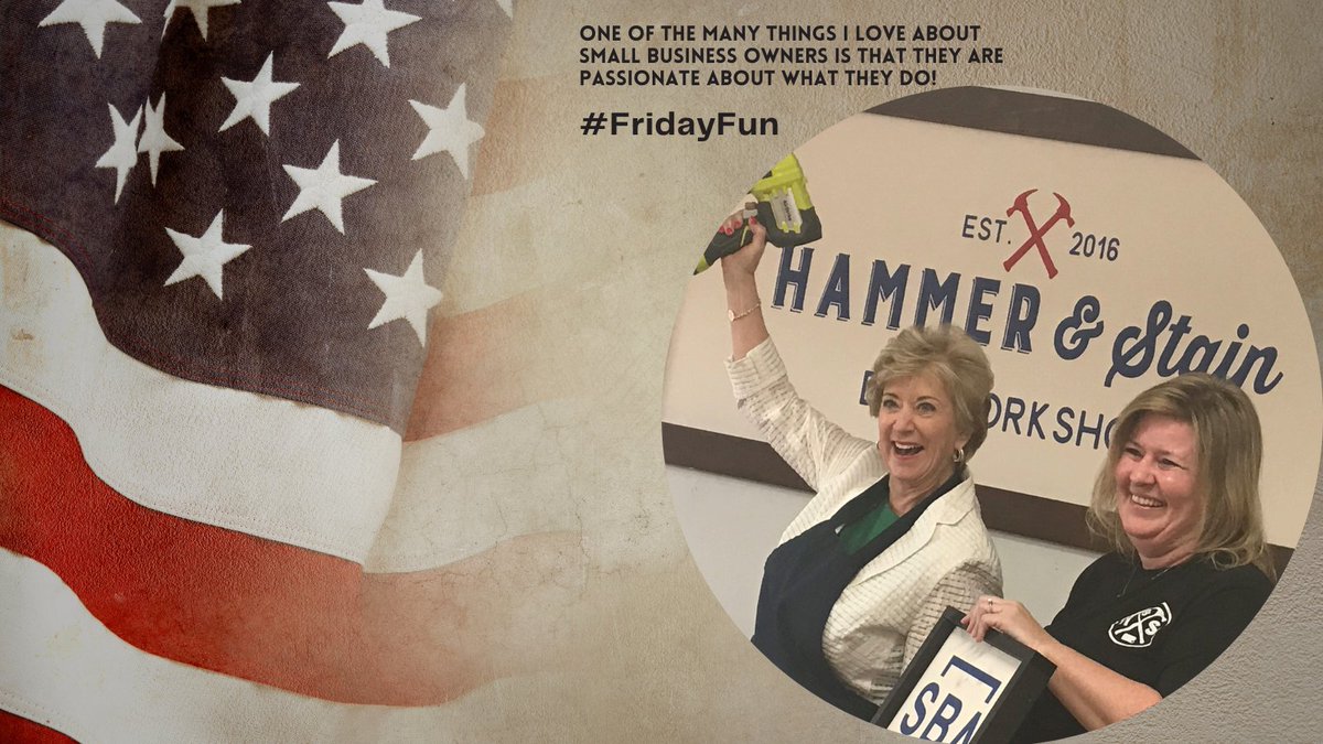 #FridayFun • One of my favorite times during my time as the 25th Administrator of the <a href="/SBA/">SBA</a> - visiting Small Businesses!
#smallbusiness #Job #AmericaFirst #economy