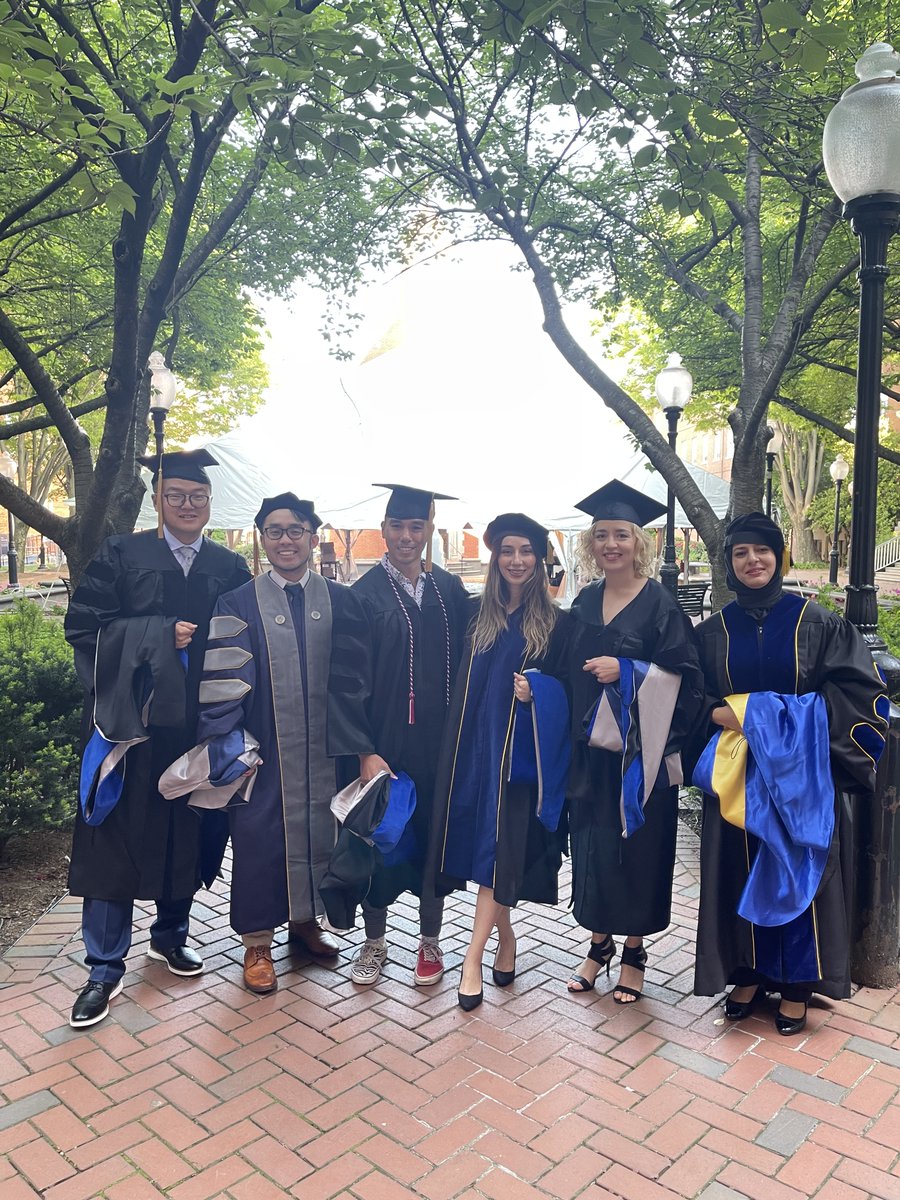 Congrats 👏 to the linguistics doctoral graduates who were hooded yesterday morning: Amelia Becker (@AmeliaABecker), Ho Fai (Viggo) Cheng, Rima Elabdali, Nicholas Mararac, Siyao (Logan) Peng (@Logan_SiyaoPeng), and Ayşenur Sağdıç! 🎓@GSAS_Georgetown