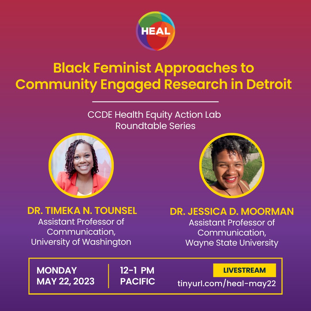 thearchcenter's tweet photo. You're invited to join the Center for Communication, Difference, and Equity's (@UWCCDE) second installment of the #HealthEquity Action Laboratory #RoundtableSeries. This virtual, interactive event will go live via YouTube on May 22 at 12 PM PST (🔗: https://t.co/zOb858K6nj). https://t.co/KR73eOa38u