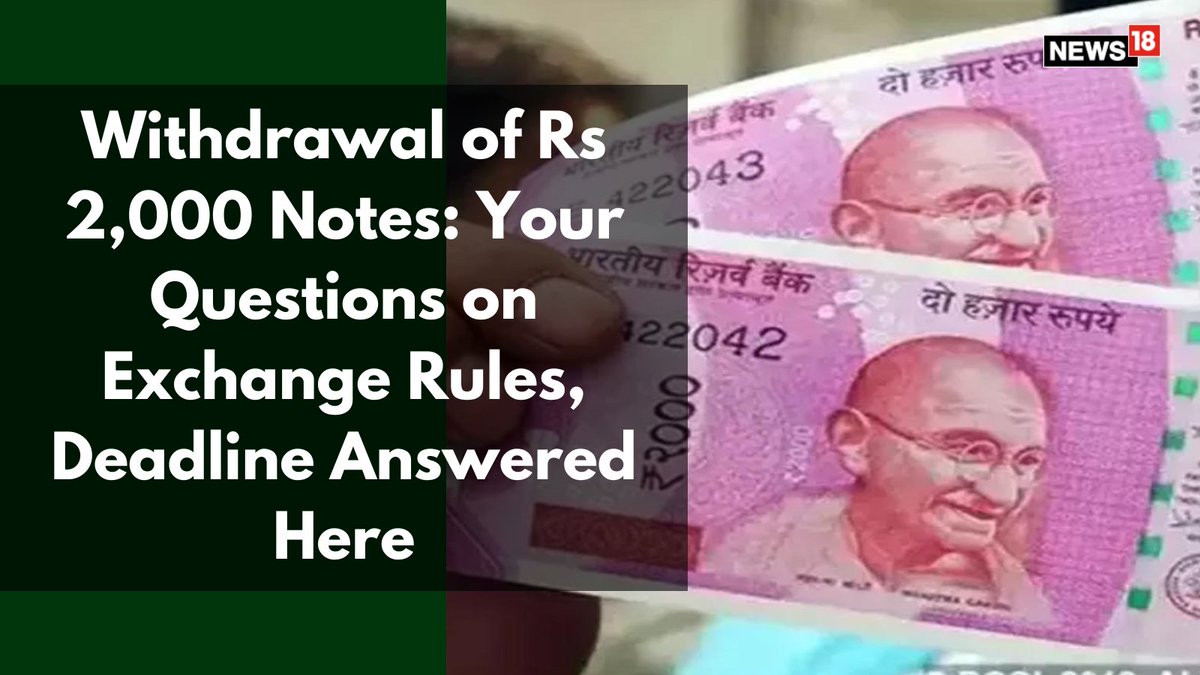 CNNnews18's tweet photo. People can exchange Rs 2,000 banknotes up to a limit of Rs 20,000 at a time, the Reserve Bank of India (#RBI) announced
#200Note 
https://t.co/aZIUka15nS https://t.co/2GylaIGv24