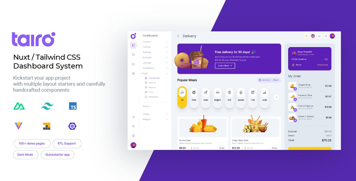 cssninjaStudio's tweet image. 👋Hey there Nuxters! We just released Tairo, one of the most advanced dashboard systems built with @nuxt_js and @tailwindcss ! Build beautiful apps Tairo starting from today!
👉demo: go.cssninja.io/demo-tairo
👉purchase: go.cssninja.io/buy-tairo