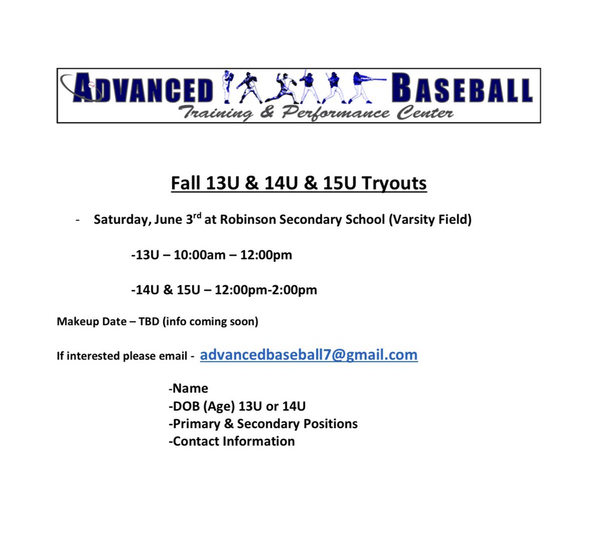 Advanced Baseball Training & Performance Center tweet media