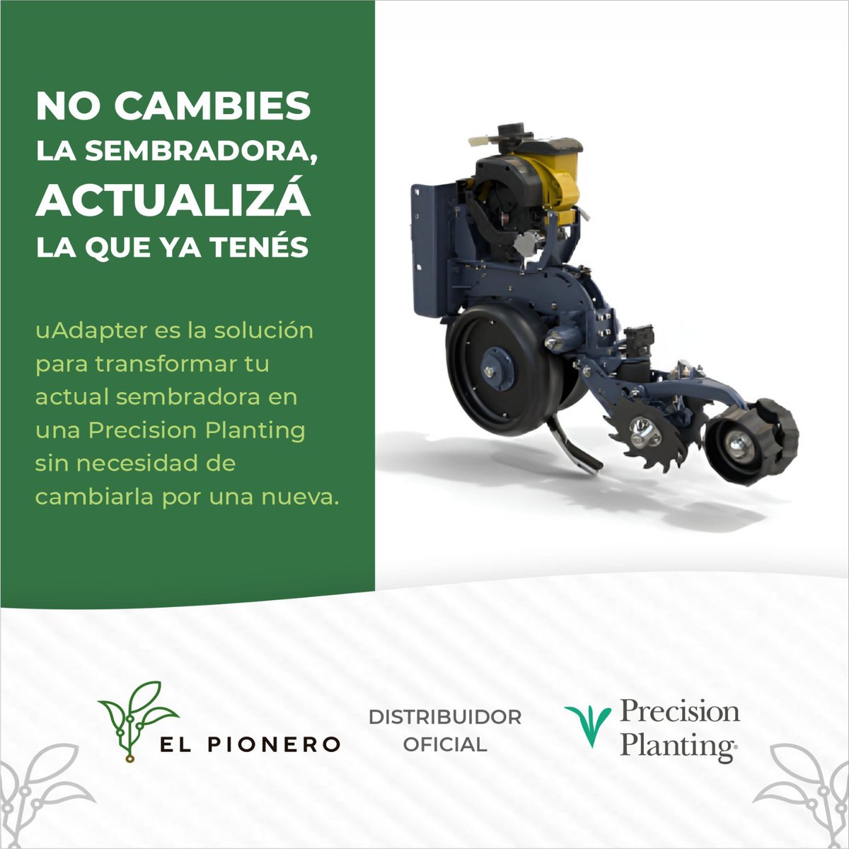 ElPioneroAgro's tweet photo. Te proponemos una solución simple y efectiva que te hará ahorrar y ganar!
Con @PPlantingARG podés actualizar tu sembradora usada sin necesidad de comprar una nueva

Contactanos, somos la solución más efectiva:
Hernán Álvarez +54 9 3814 667 846
Dario Velazquez +54 9 3816 266 228 https://t.co/dTtFcWY5ou
