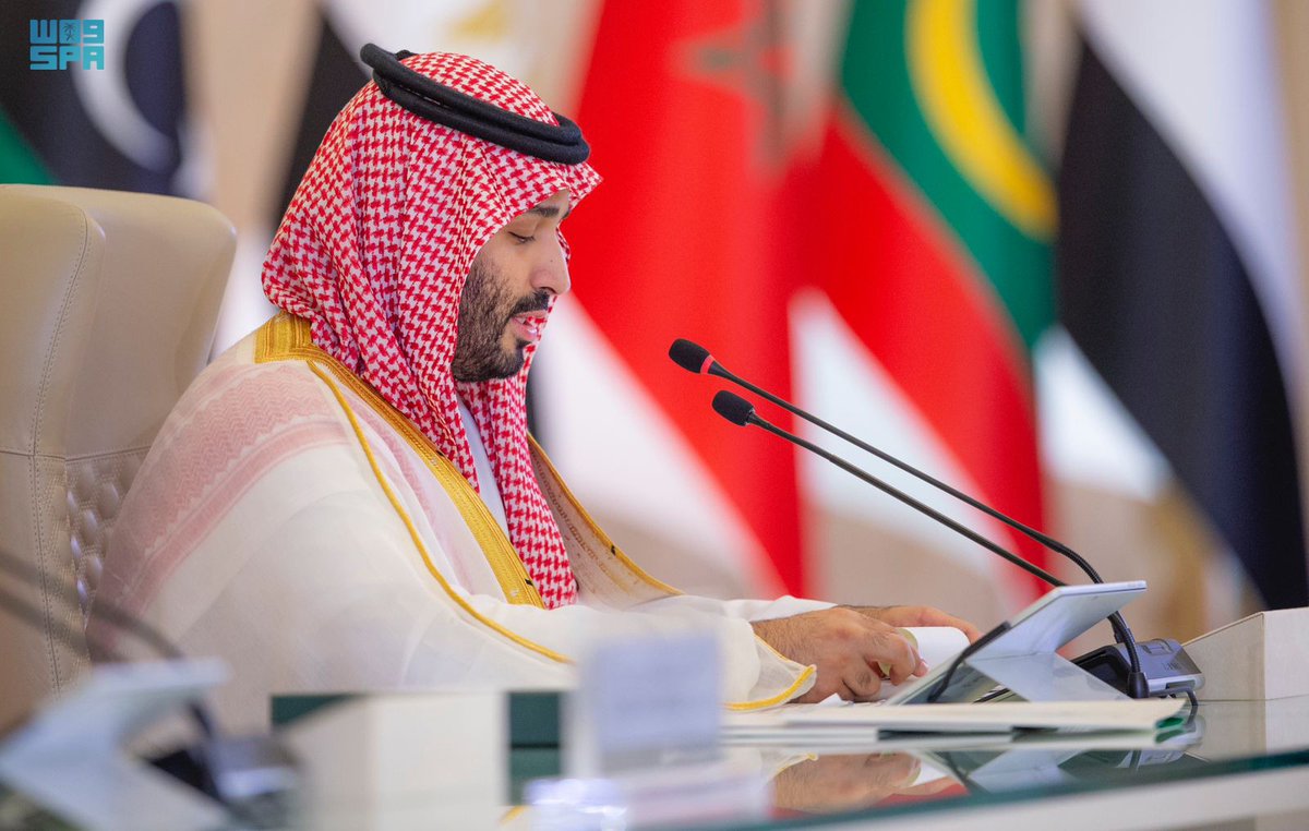 spagov's tweet photo. #صور_واس| خلال اجتماع الدورة العادية الـ32 لمجلس جامعة الدول العربية على مستوى القمة.
#قمة_جدة | #واس https://t.co/xXy22bB01Q