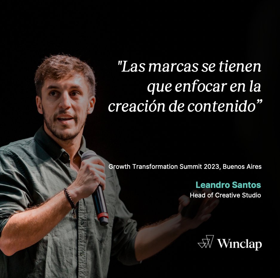 En este 2023, las compañías tienen el desafío de transformar su creación de contenido 

Escuchá a Sofía Smolar y Leandro Santos Reguera de Winclap, en el #GrowthTransformationSummit contando como adaptarse a la nueva ola de creación de contenido.

Acá👉 lnkd.in/dEayB_pF