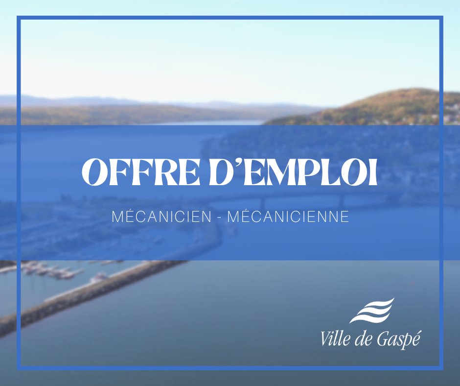 Nous avons présentement un poste de mécanicien - mécanicienne à combler. La date limite pour soumettre votre candidature est le 31 mai prochain. 
👉 Vous trouverez la description complète du poste en suivant ce lien : urlz.fr/lUOB

#Gaspé #GaspéPurPlaisir