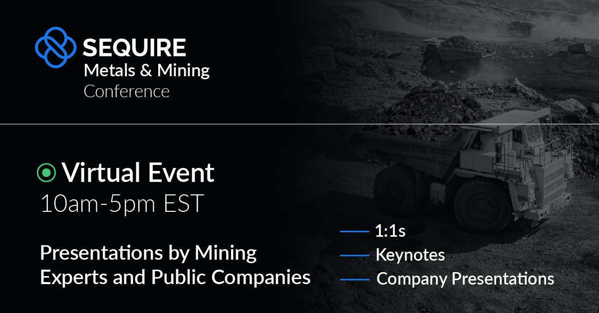 tristar_gold's tweet photo. NEXT WEEK: CEO, Nick Appleyard, will be presenting virtually at the Sequire Metals & Mining Conference!
๐
Thurs. May 25th at 12:30 PM ET
Register here: https://t.co/yhyEEE1dPZ
TSX-V: $TSG.V | OTCQX: $TSGZF
$TSG @SRAXmedia #Sequire https://t.co/CgJHogPsTv